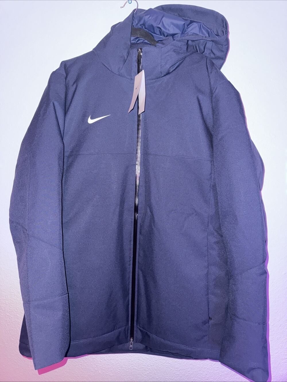 Nike 550 Down Hooded Parka Team Issue Navy Blue Jacket Size Large DJ6526-419